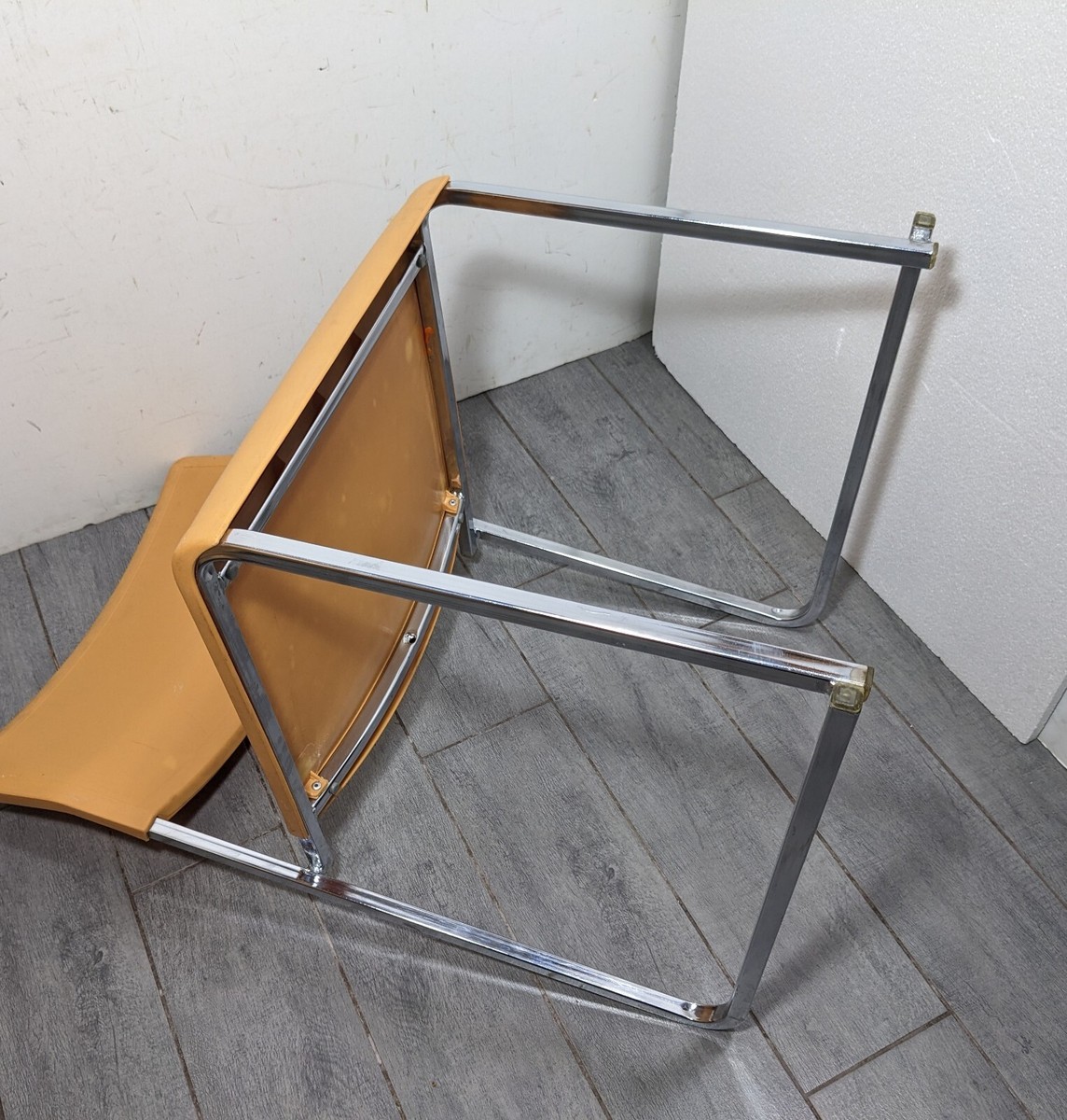 Vintage Krueger Chrome Stacking Side Chair - Mid Century Modern
