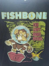 Fishbone Band Black T-Shirt Cotton Full Size Unisex S-5XL