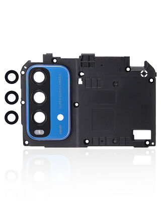 Back Camera Lens With Bracket/Bezel Compatible For Xiaomi Redmi Note 9 4G Blue