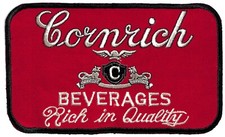 Cornrich Beverages Large Embroidered Soda Patch c1945-55 VGC Very Scarce
