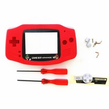GBA Nintendo Game Boy Advance Replacement Housing Shell Screen Lens Red Mario