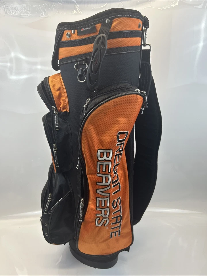Datrek Oregon State Beavers 14-Way Golf Bag OSU Orange Black – Great Condition - Image 3 of 4