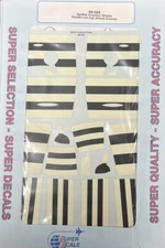 Super scale 148 decals 48–564 Spitfire invasion stripes 