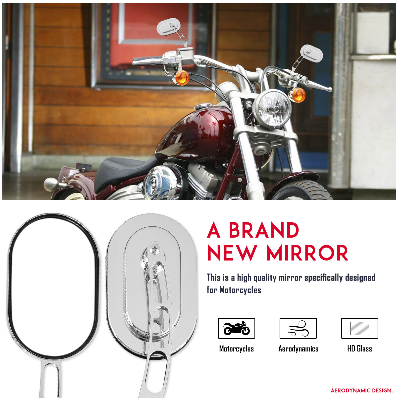 Black 10mm Rearview Side Mirrors For Suzuki Boulevard M109R & M50 – Universal Fit, JMTBNO