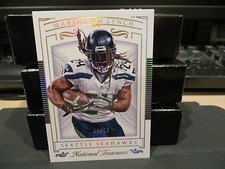 National Treasures Gold Parallel Base Card Seahawks Marshawn Lynch 01/10  2015
