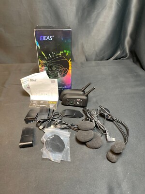 EJEAS V6 Pro Black Noise Reduction Motorcycle Helmet With Manual