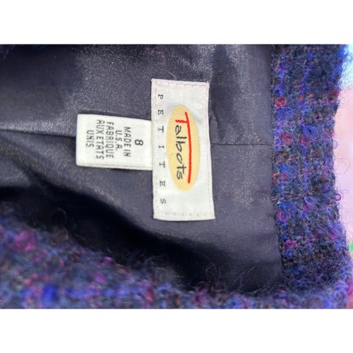 Talbots Petites SZ 8 Wool/Mohair/Nylon Blazer Suit Jacket Purple - Picture 3 of 7