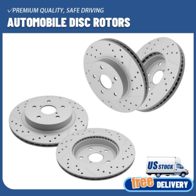 Front And Rear Brake Rotors Kit For 2015 2016 2017 2018 2019 Subaru Legacy 2.5l