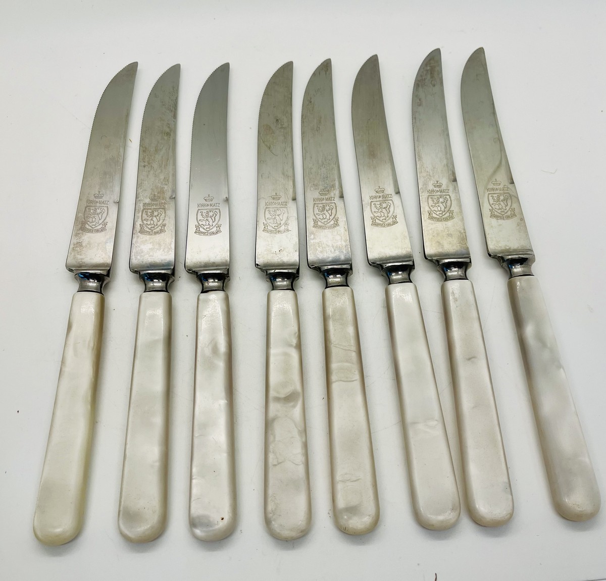 Kirk & Matz Forged Stainless Sheffield Cutlery Steak Knives Set of