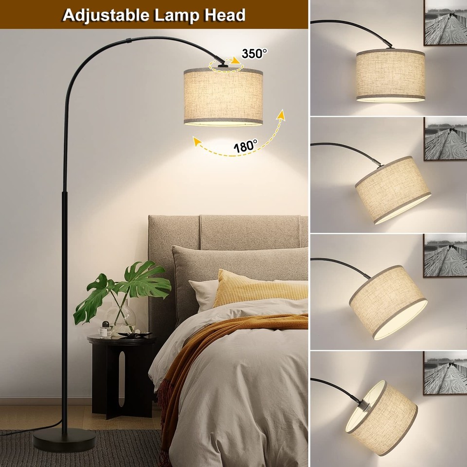 Arc Floor Lamps for Living Room, Modern Standing Lamp with Adjustable