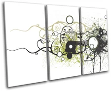 Funky Design Abstract TREBLE CANVAS WALL ART Picture Print