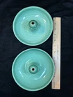 Two Pieces Vintage Green Rookwood Cigar Cigarette Stand Base w/Metal Insert READ