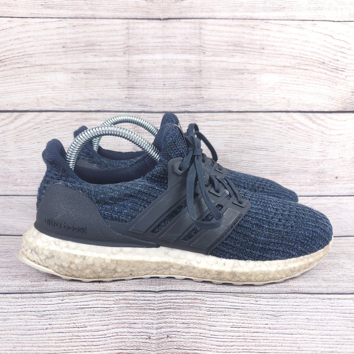 Adidas Mens Ultra Boost D96637 Blue Lace Up Sneaker Shoes Size