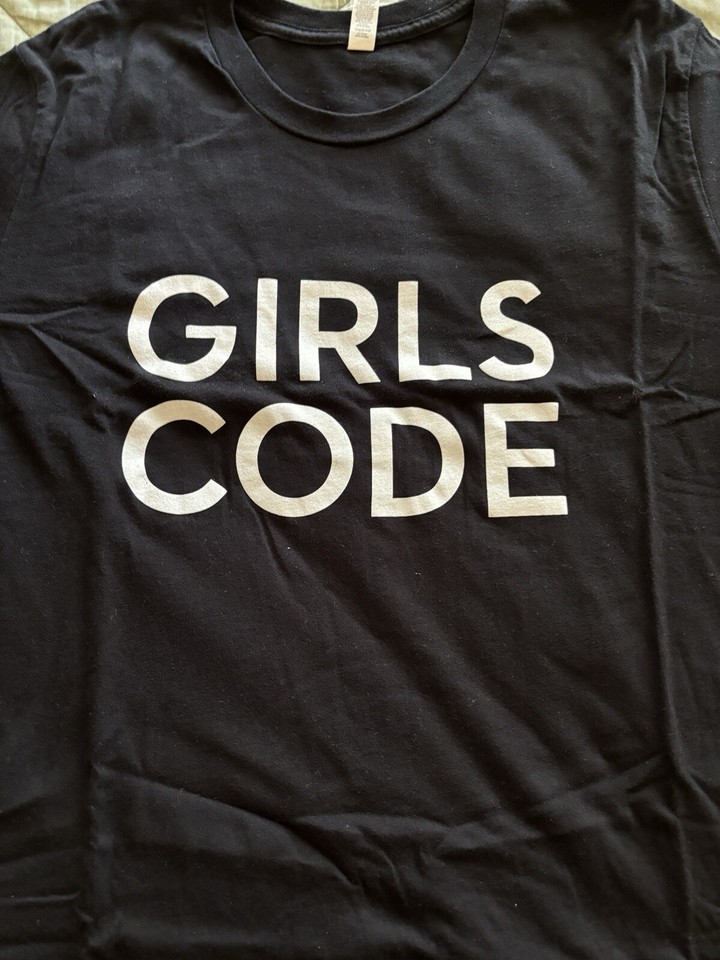 Girls Who Code shirt Black Color Programming Classic TShirt XL eBay