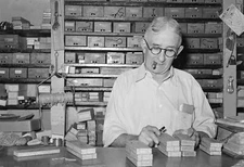 1939 Hardware Store Merchant, Grundy Center, Iowa Old Photo 13" x 19" Reprint
