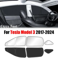 6X For 17-24 Tesla Model 3 Car Side Window Privacy Blind Shading Sun Shade Cover