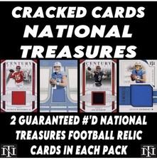 National Treasures Football Relic Mystery Box , (2 Cards Per Pack)