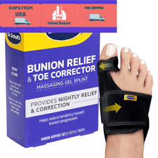 Bunion Corrector Toe Separator Night Splint Gel Pad Foot Support Brace Pair