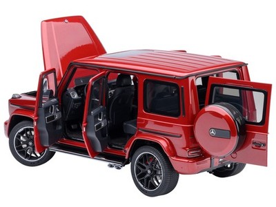 2019 MERCEDES-BENZ AMG G63 CARDINAL RED 1/18 MODEL CAR BY AUTOART