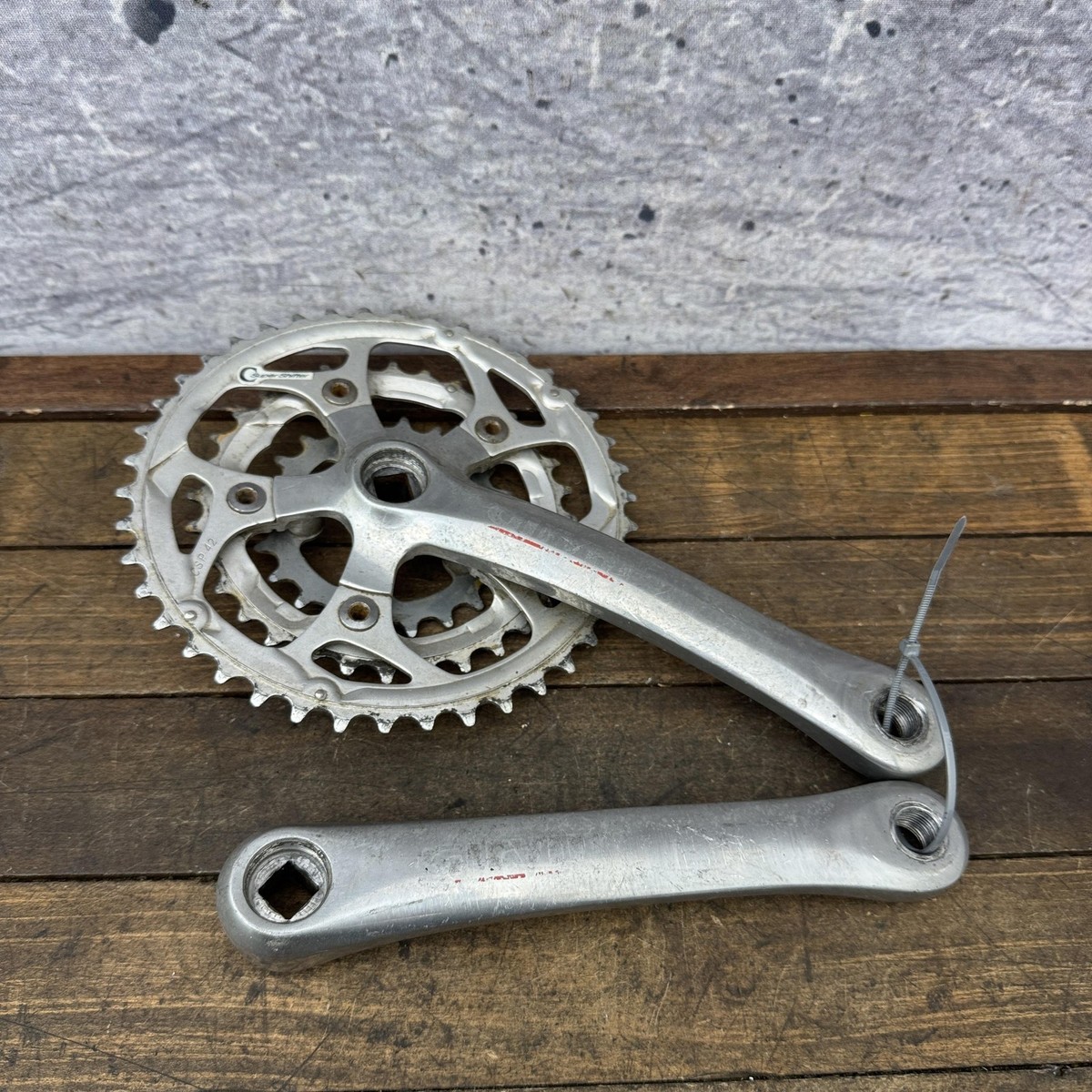 Vintage Girvin Sugino Triple Crankset 175mm Square Taper Super