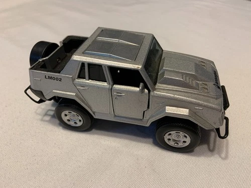 1996 New Ray 1/32 Scale Lamborghini LM002 Diecast TRuck SUV Silver Toy Vintage