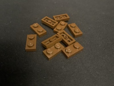 10x Lego  Classic City Platte 1 x 2 3023 Reddish Brown Basis