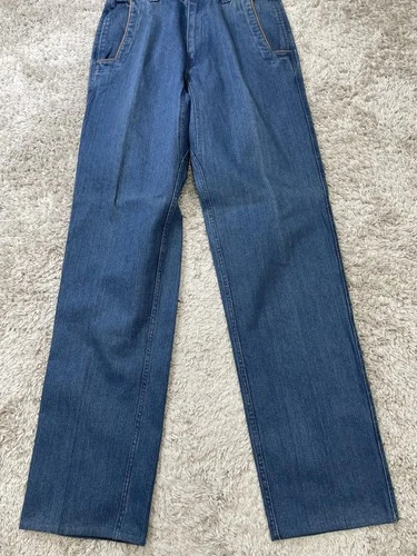 Orvis Pants Mens 32 Blue Denim Chino Zip Fly Welt Pockets Death Valley Dn image 2