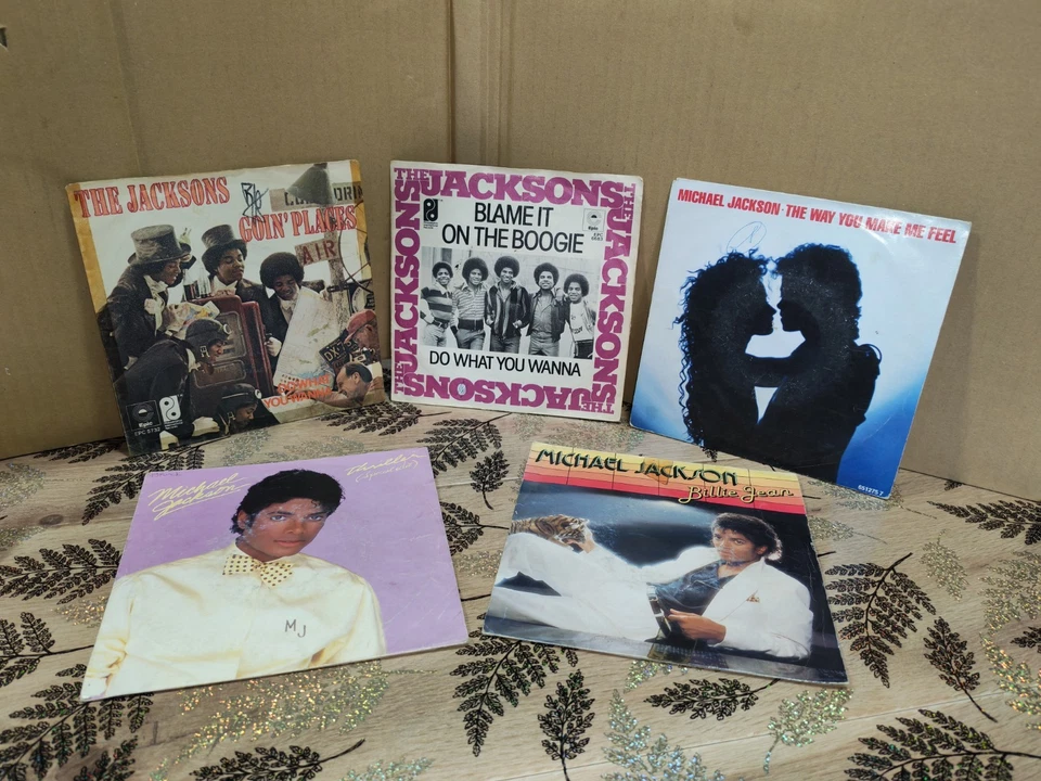 Lot De 5 Sp 45 T THE JACKSONS MICHAEL JACKSON : Voir Photo - Photo 1/4