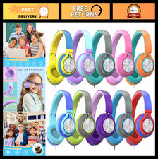 10 Pack Classroom Headphones with Microphone - On-Ear Wired Kids Headsets for Sc