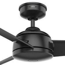 Hunter Fan 52inch in Matte Black Outdoor Ceiling Fan with No Light and 3 Blades