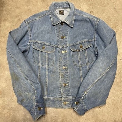 True Vintage 60s 70s Lee Riders 101-J Denim Jean Trucker Jacket Mens Large