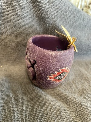 Vintage Southwestern Native Purple Gecko Cut Out Candle Votive