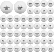 50PCS Ping Pong Balls, 3 Star Table Tennis Official Size 40 ABS white