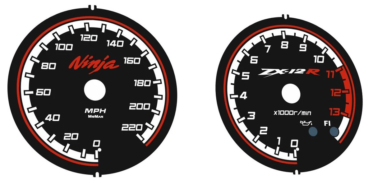 Speedometer Gauges Individual Gauges for Kawasaki Ninja ZX12R for