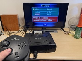 Sega Saturn Tested Working- Two 3D Control Pads - Virtua Cop - Gun & Pedal