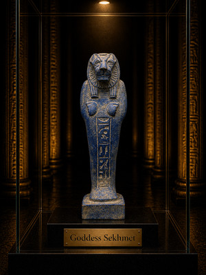 Authentic Ancient Egyptian Antiques Rare Goddess Sekhmet Figurine Egyptian BC