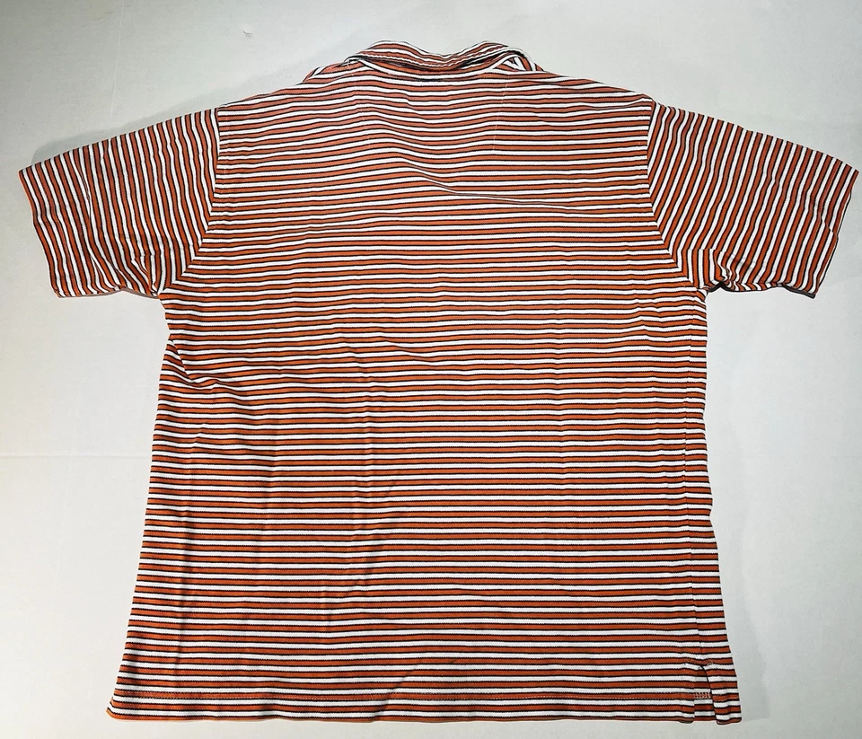 Camisa polo deportiva vintage años 90 Fila a rayas bolsillo cuello en V tenis grande *LEER* Foto 4 de 4