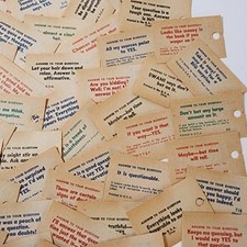 30 Vintage Fortune Tickets from Ask  Swami Napkin Machine