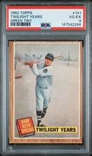 1962 TOPPS GREEN TINT #141 TWILIGHT YEARS PSA 4