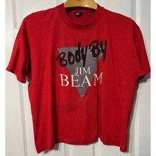 Vintage Body By Jim Beam Graphic T Shirt Red XL Screen Stars Made in USA
