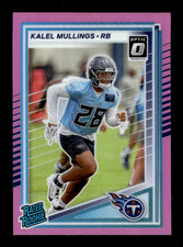 2025 Donruss Optic Pink Prizm # 378 Kalel Mullings Card (B61) Tennessee Titans