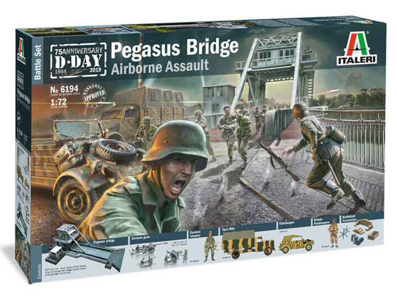 Coffret Pegasus Bridge Italeri 6194, le kit complet 1/72 pour réussir votre premier diorama