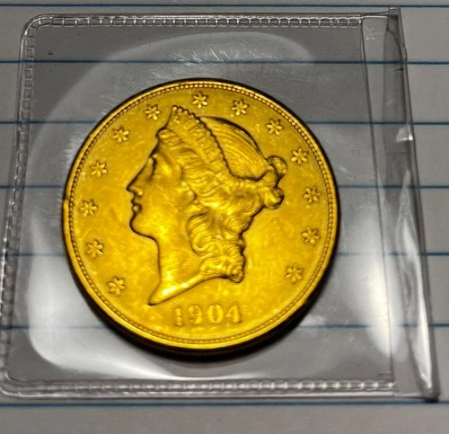 1904 $20 liberty twenty dollars gold coin