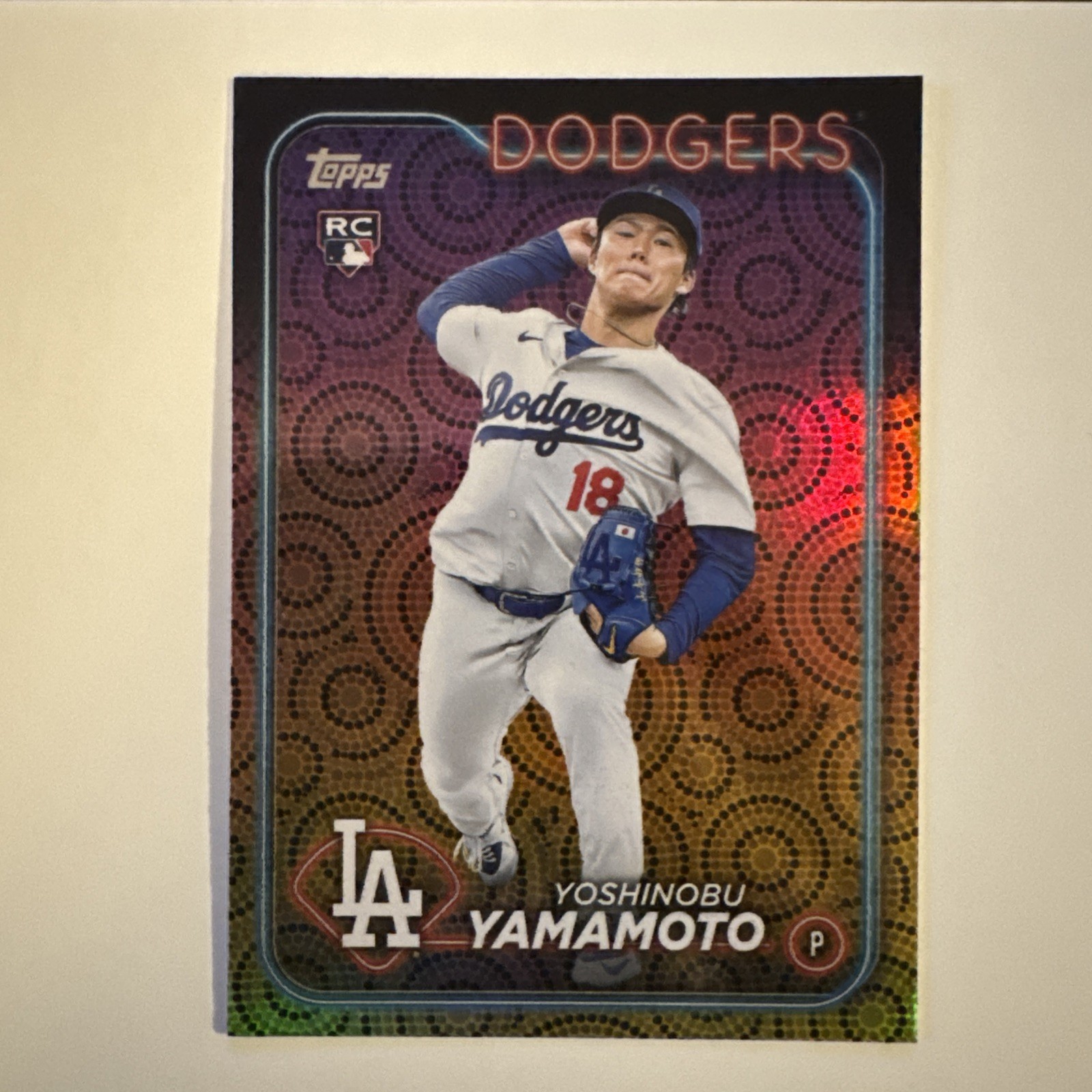 Topps 2024 Series 2 Yoshinobu Yamamoto Dodgers RC Holiday Parallel #553