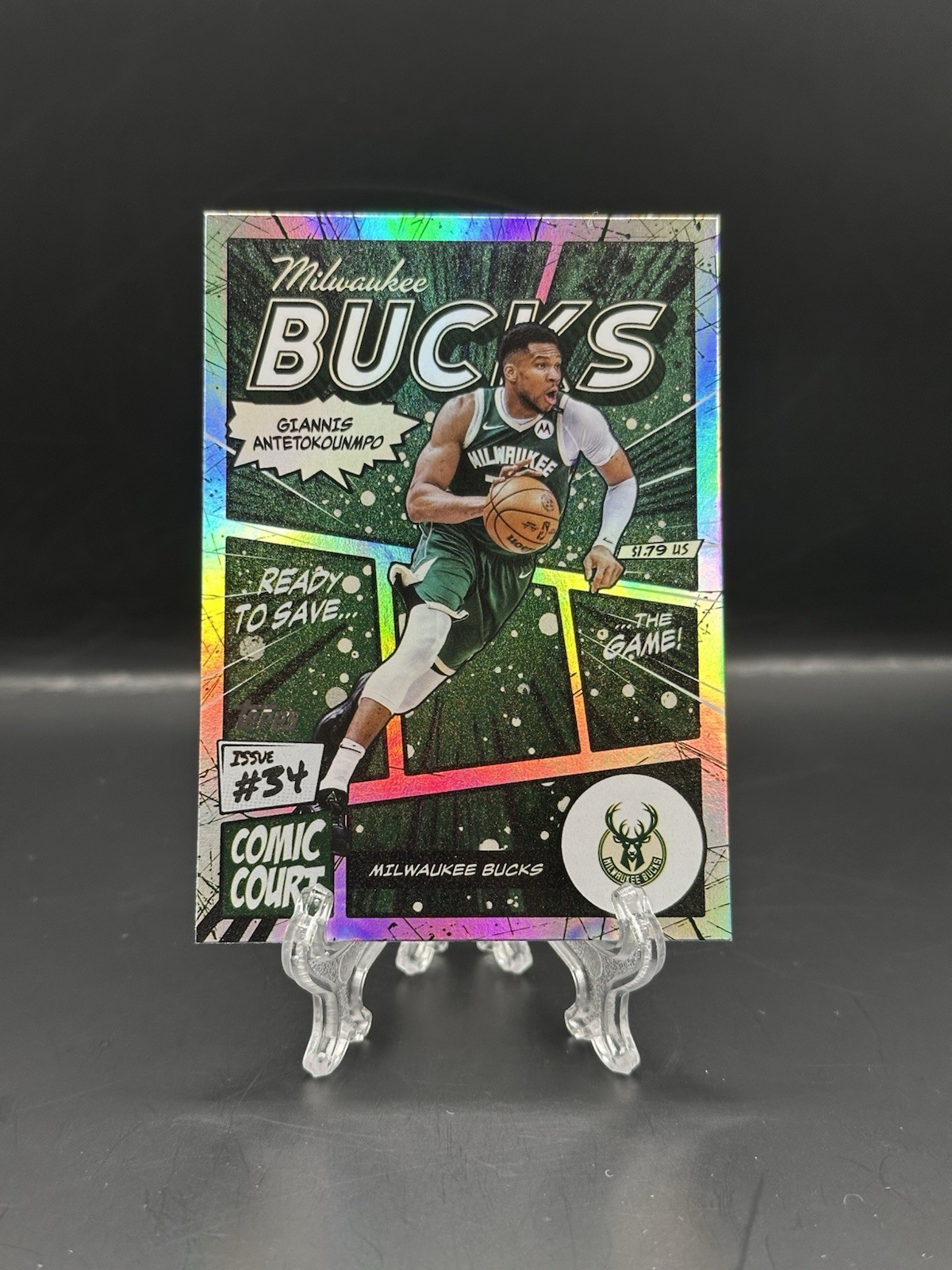 Giannis Antetokounmpo 2025-26 Topps Comic Court #CC-3 SSP Case Hit Bucks