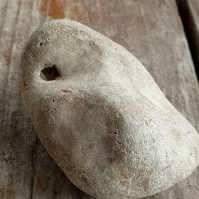 10 OZ GENUINE HOLEY HAG STONE HEX ODIN ADDER ROCK    