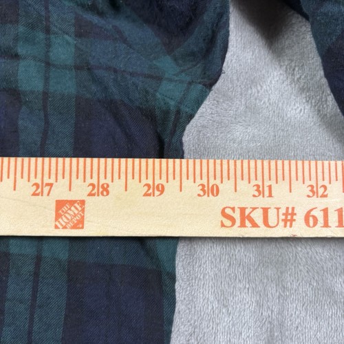 VTG Polo Ralph Lauren Flannel Shirt Mens 2XL Navy Green Plaid Long Sleeve - Picture 5 of 6