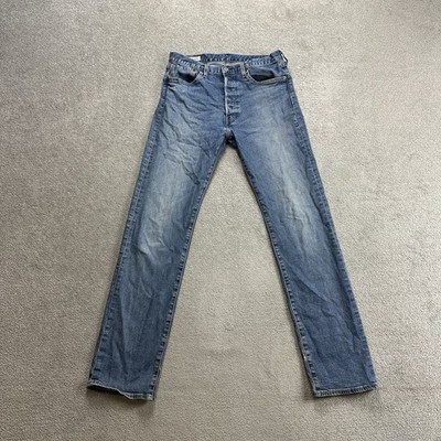 LEVIS 501 Herren Jeans Hose W31 L32 Vintage Premium Stretch 28704 Blau Denim