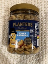PLANTERS Deluxe Salted Whole Cashews, Party Snacks, Protein 1 Pound 10 Oz