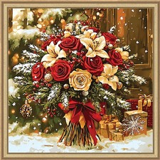 Craftoria Crimson Frost Kit  Frame Paint by Number Kit